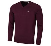 Calvin Klein Mens V-Neck Soft Sweater - French Burgundy - L