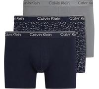 Calvin Klein Men's 3 Pack Boxer Briefs with Stretch, Multicolor (Shoreline/Cut Circles Shoreline/Mis), S