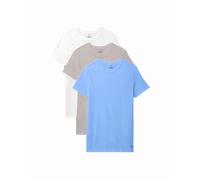 Calvin Klein Men’s 3 Pack Short Sleeve Cotton T-Shirts, Multicolor (White, Grey Heather, Glacier), XXL