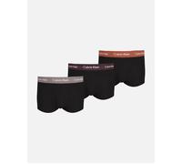 Calvin Klein Mens Boxer Shorts Low Rise Trunks 3 Pack (B- Rock Ridge, Fudge, Bruchetta WBS) M
