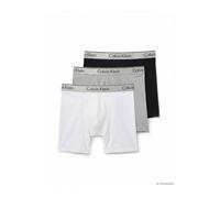 Calvin Klein Men's 3 Pack Micro Stretch Boxer Briefs in Black/Silver in Black | Size: Medium Calvin Klein Black M