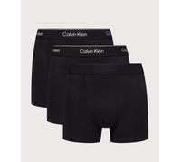 Calvin Klein Mens 3 Pack Relaxed Fit Trunks - Colour: 40I Black W/Heavenly Iris Logo/Black W - Size: Large