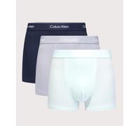 Calvin Klein Mens 3 Pack Relaxed Fit Trunks - Colour: 41C Shoreline W/Dtm Wb/Misty Grey W/ - Size: Large