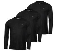Calvin Klein Mens 3 Pack T-Shirt - Black/Black/Black - S