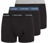 Calvin Klein, Men's, 3P Trunk 0000U2662G, Black (B- Blk, Hemisphere Bl, Ash Wbs), S