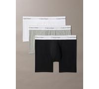 Calvin Klein Men's 3Pk Boxer Briefs, Grey Heather/White/Black, XXL