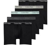 Calvin Klein Men's 5 Pack Boxer Briefs with Logo Waistband, Black (Black Bodies W/Black/Light Cast/Fe), XL