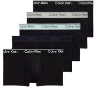 Calvin Klein Men's 5 Pack Trunks Low Rise with Logo Waistband, Multicolor (Black/Light Cast/Feel The Mint/Shor), XL