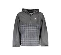 Calvin Klein Mens Anorak Jacket Grid Detail - Grey - Size Small