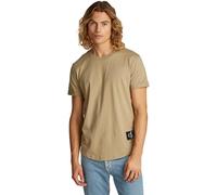 Calvin Klein Men's Badge Short Turn Up Sleeve Round Neck T-Shirt