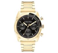 Calvin Klein Men's Black Brushed Dial Gold Tone Bracelet Watch