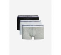 (S) Calvin Klein 3 Pack Pure Cotton Classic Fit Trunks - Black / White / Grey Heather