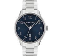 Calvin Klein Men's Blue Linear Dial Stainless Steel Bracelet Watch