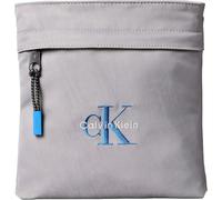 Calvin Klein Men’s Crossbody Bag Bold Flatpack with Logo, Grey (Cloudburst), One Size