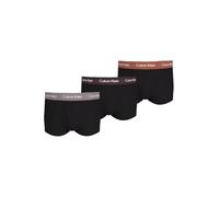 Calvin Klein Mens Boxer Shorts Low Rise Trunks 3 Pack (B- Rock Ridge, Fudge, Bruchetta WBS) L