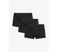 Calvin Klein Mens Calvin Klein Branded-Waistband Low-Rise Pack Of Three Stretch-Jersey Trunks Black M