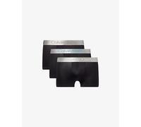 Calvin Klein Mens Calvin Klein Brushed Logo-Waistband Pack-Of-Three Microfibre-Stretch Trunks Multi S
