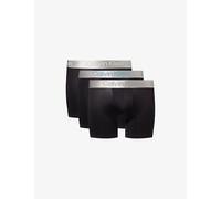 Calvin Klein Mens Calvin Klein Brushed Logo-Waistband Pack-Of-Three Microfibre-Stretch Trunks Multi S