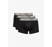 Calvin Klein Mens Calvin Klein Brushed Pack-Of-Three Stretch-Woven Trunks Black Black Black XL