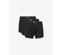 Calvin Klein Mens Calvin Klein Graphic Monogram Pack Of Three Stretch-Cotton Boxer Briefs Black L