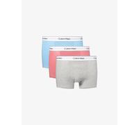 Calvin Klein Mens 3 Pack Relaxed Fit Trunks - Colour: TKM Brilliant Pink/Gulf Blue/Grey Heath - Size: Small