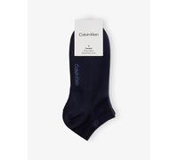 Calvin Klein Mens Calvin Klein Logo-Print Stretch Cotton-Blend Trainer Socks Pack Of Three Navy 5.5-8