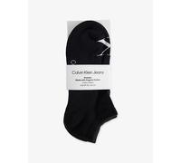 Calvin Klein Mens Calvin Klein Monogram Stretch-Cotton Trainer Socks Pack Of Two Black 5.5-8