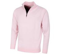 Calvin Klein Mens Campus 1/2 Zip Sweater - Baby Pink - XXXXXL