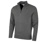 Calvin Klein Mens Campus 1/2 Zip Sweater - Grey Marl - XXXL