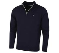 Calvin Klein Mens Campus 1/2 Zip Sweater - Navy/Lime - M