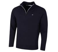 Calvin Klein Mens Campus 1/2 Zip Sweater - Navy/Silver - XXXL