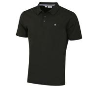 (L, Hunter Green) Calvin Klein Mens Campus 3 Button Ribbed Collar Golf Polo Shirt - -