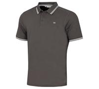 Calvin Klein Mens Campus Tipped Lightweight Golf Polo Shirt | Breathable Moisture wicking Easy care Knitted collar Contrast double stripe Added stretch Three button placket CK buttons