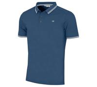 Calvin Klein Mens Campus Tipped Lightweight Golf Polo Shirt | Breathable Moisture wicking Easy care Knitted collar Contrast double stripe Added stretch Three button placket CK buttons