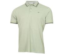 Calvin Klein Mens Campus Tipped Lightweight Polo Shirt - Sage - L