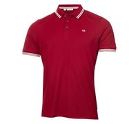 Calvin Klein Mens Campus Tipped Polo Shirt - Burgundy Tipped - XXXXXL