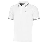 Calvin Klein Mens Campus Tipped Polo Shirt - White/Hunter Green - XL
