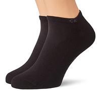 Calvin Klein mens Casual Men's Liner Socks 2 pack Sneaker, Black, 43/46