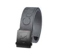 Calvin Klein Men's Casual Military Buckle Adjustable Web Belts - 1 Pack and 3 Pack Options, Gray, S