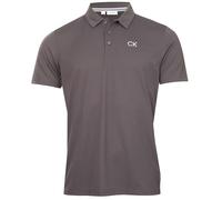 Calvin Klein Mens Central Eco Light Wicking Polo Shirt - Charcoal - M
