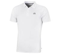 Calvin Klein Mens Central Eco Polo Shirt - White - M