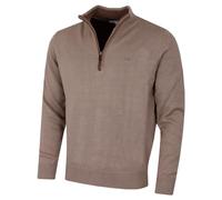 Calvin Klein Mens Chunky Cotton 1/2 Zip Sweater - Mocha - XXXXL