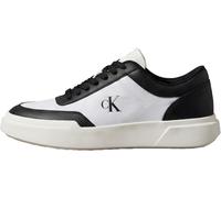 Calvin Klein Men's Chunky Cups Laceup OXF Mix Mat HM0HM02326 Low Top, White (Bright White/Black), 12