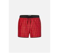 Calvin Klein Men's CK One Short Runner Swim Shorts, Monogram Deep Crimson - Red