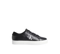 Calvin Klein Men's Classic Low Top Lace Up Cupsole Trainers, Black (Black/Bright White), 12