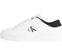 Calvin Klein Jeans for man. YM0YM00864 Classic Cupsole Low Leather Sneakers white (45), Black, Flat, Laces, Casual