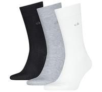 Calvin Klein Men's Classic Sock, White/Light Grey Melange/Black, 39-42 (Pack of 3)