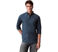 Calvin Klein Men's Classic Solid Oxford Shirt, Blue (Navy Teal), L