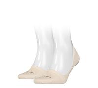 Calvin Klein mens Cotton Men's No Show Socks 2 pack Footie, Sand, 39/42