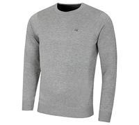 Calvin Klein Mens Crew Neck Sweater - Grey Marl - XXL